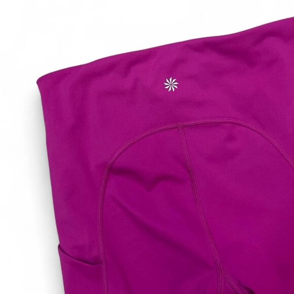 Athleta Pink Magenta‎ Ultimate Stash Pocket High Rise 7” Workout Shorts XS Biker - Picture 5 of 5